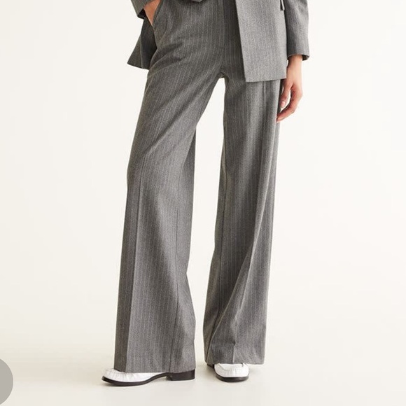 Reitmans Pants - Charcoal Pinstripe Winter Trousers
